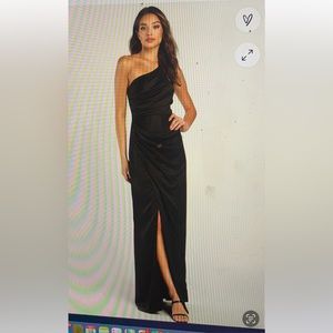 Long black dress from lulus! Only worn once! Great for black tie wedding!